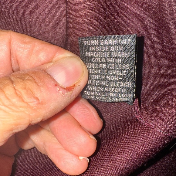 Catherine Malndrino Burgundy faux leather Jacket size 2x - Picture 10 of 10